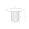Manhattan Comfort 7-Piece Hathaway 59.05 Round Dining Set in Natural with 6 Flor Dining Chairs in Silver Lining 6-DT05DC088AR-NASL - alternate 8